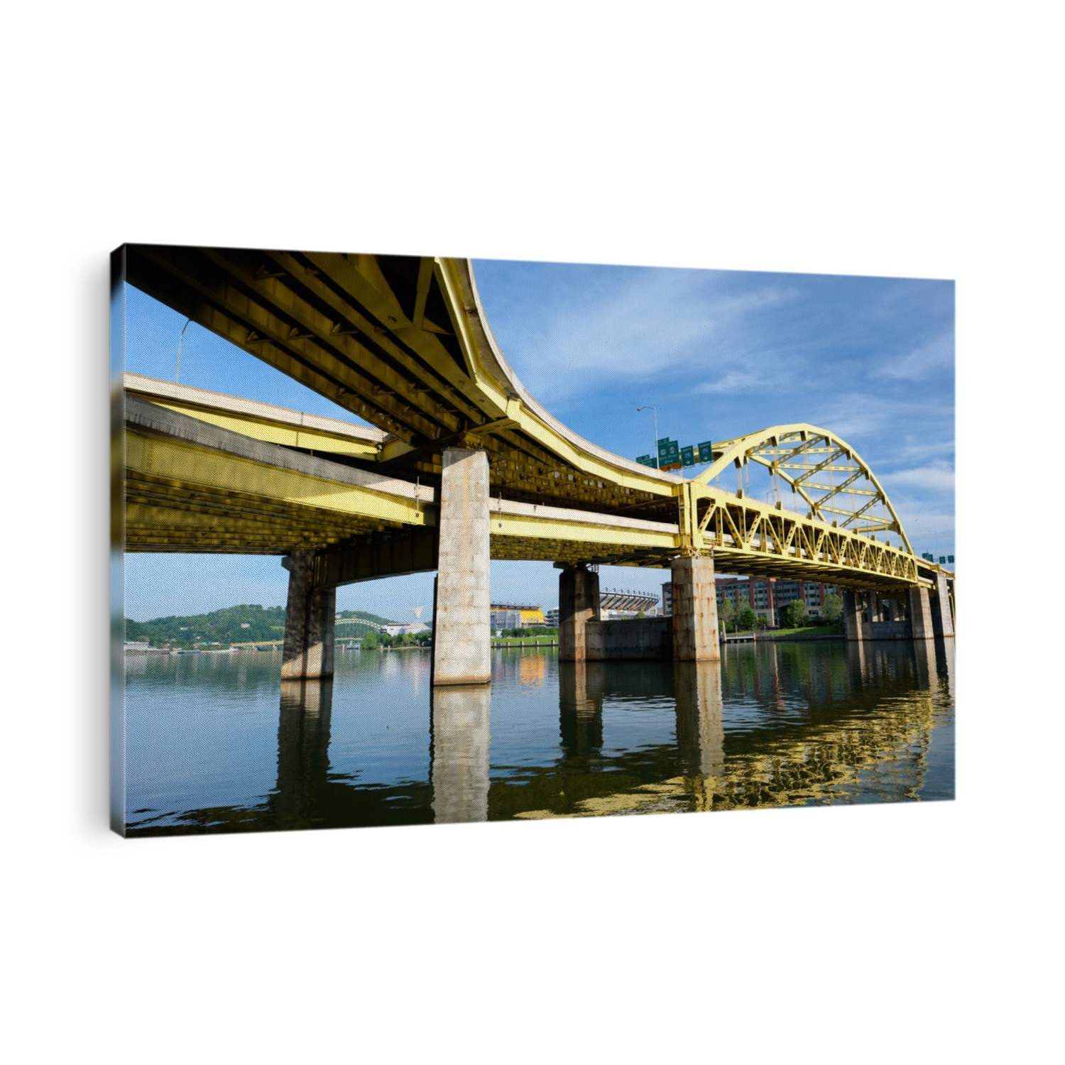 Bridge in Pittsburgh, Pennsylvania. No brand names or copyright objects. 