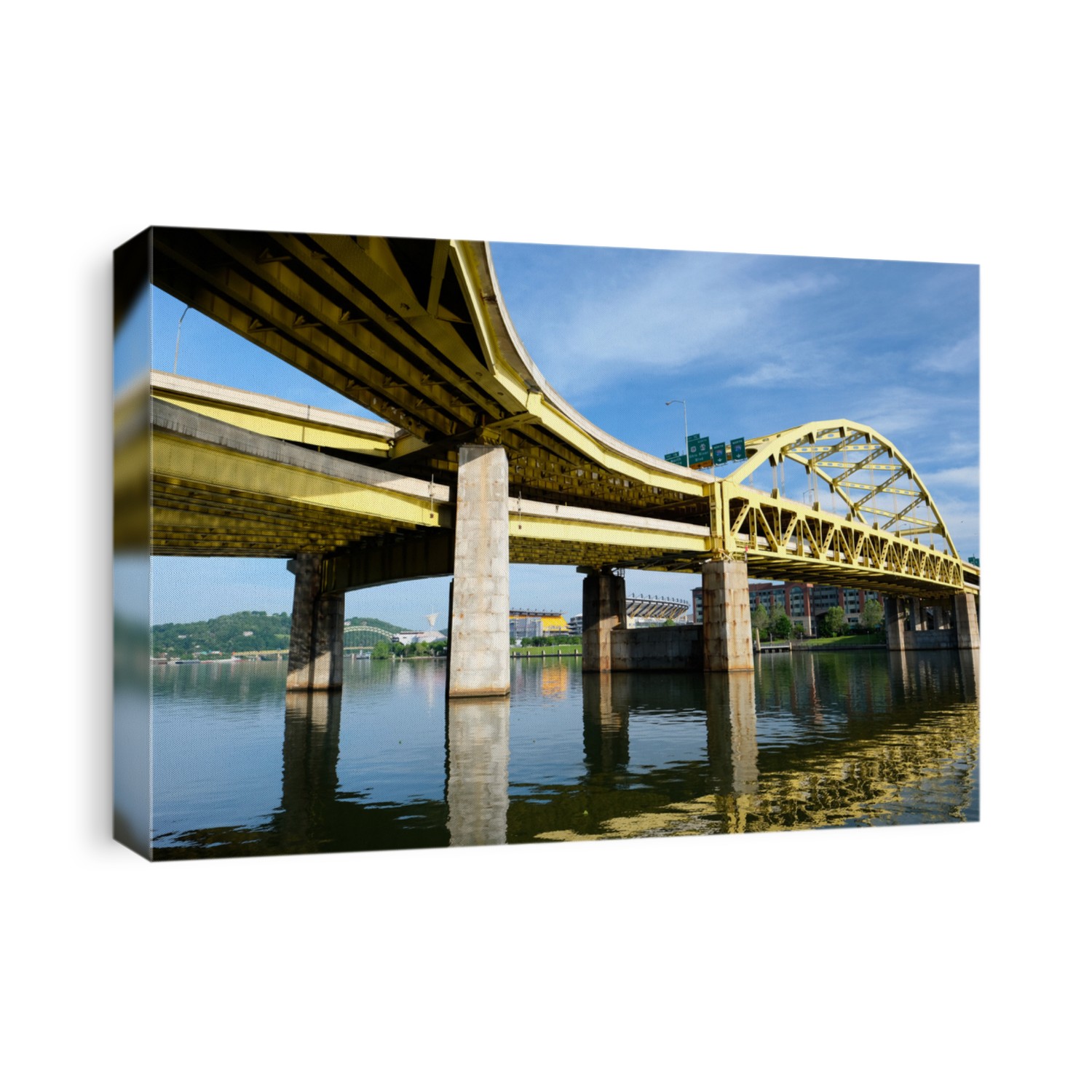 Bridge in Pittsburgh, Pennsylvania. No brand names or copyright objects. 