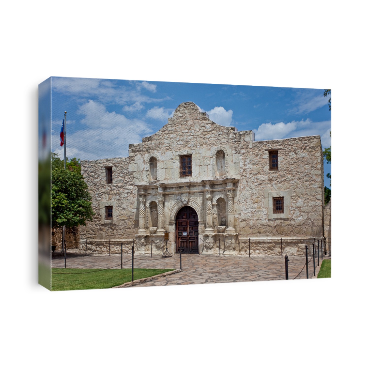 the front of the Alamo in San Antonio Texas