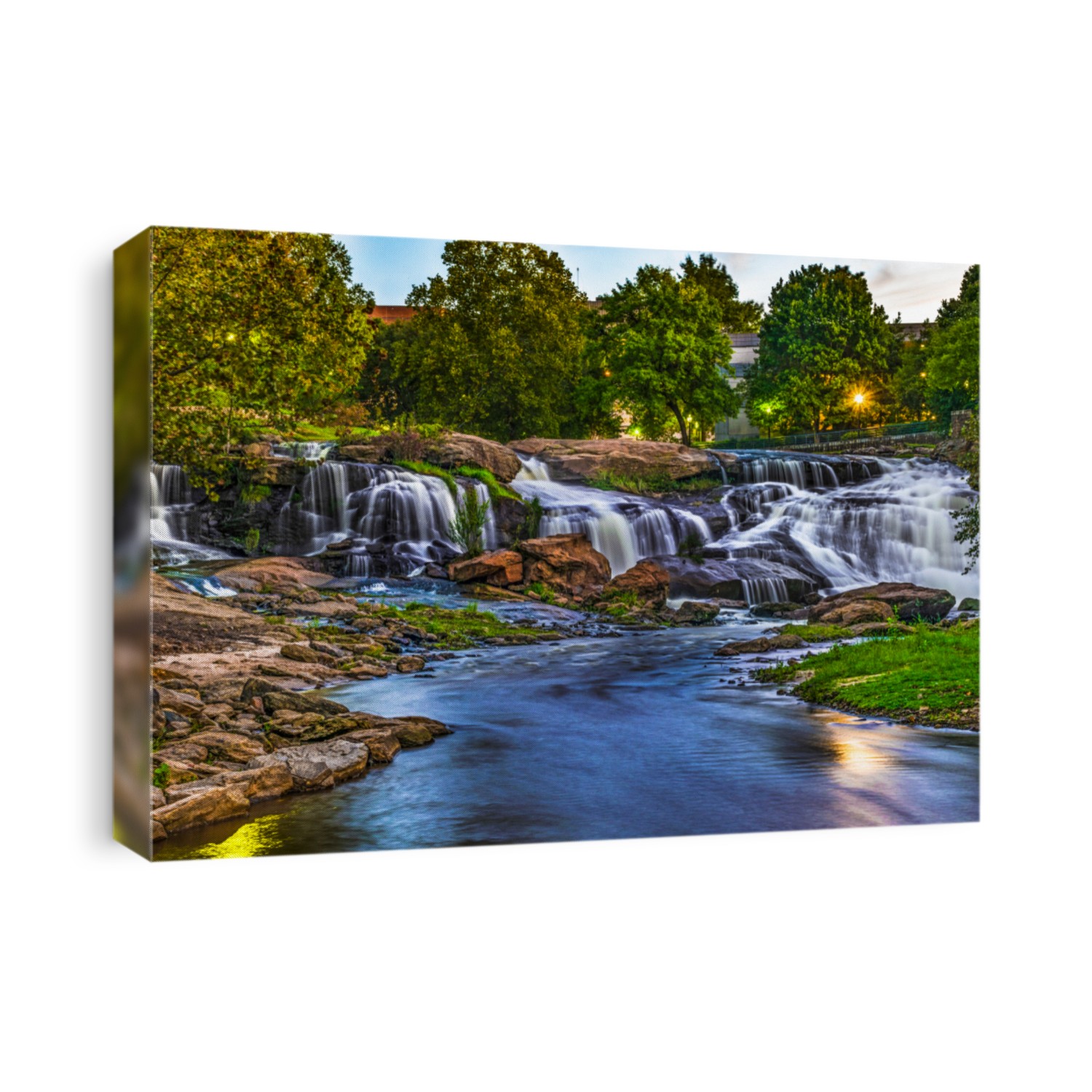 Reedy River Falls in Downtown Greenville South Carolina SC.