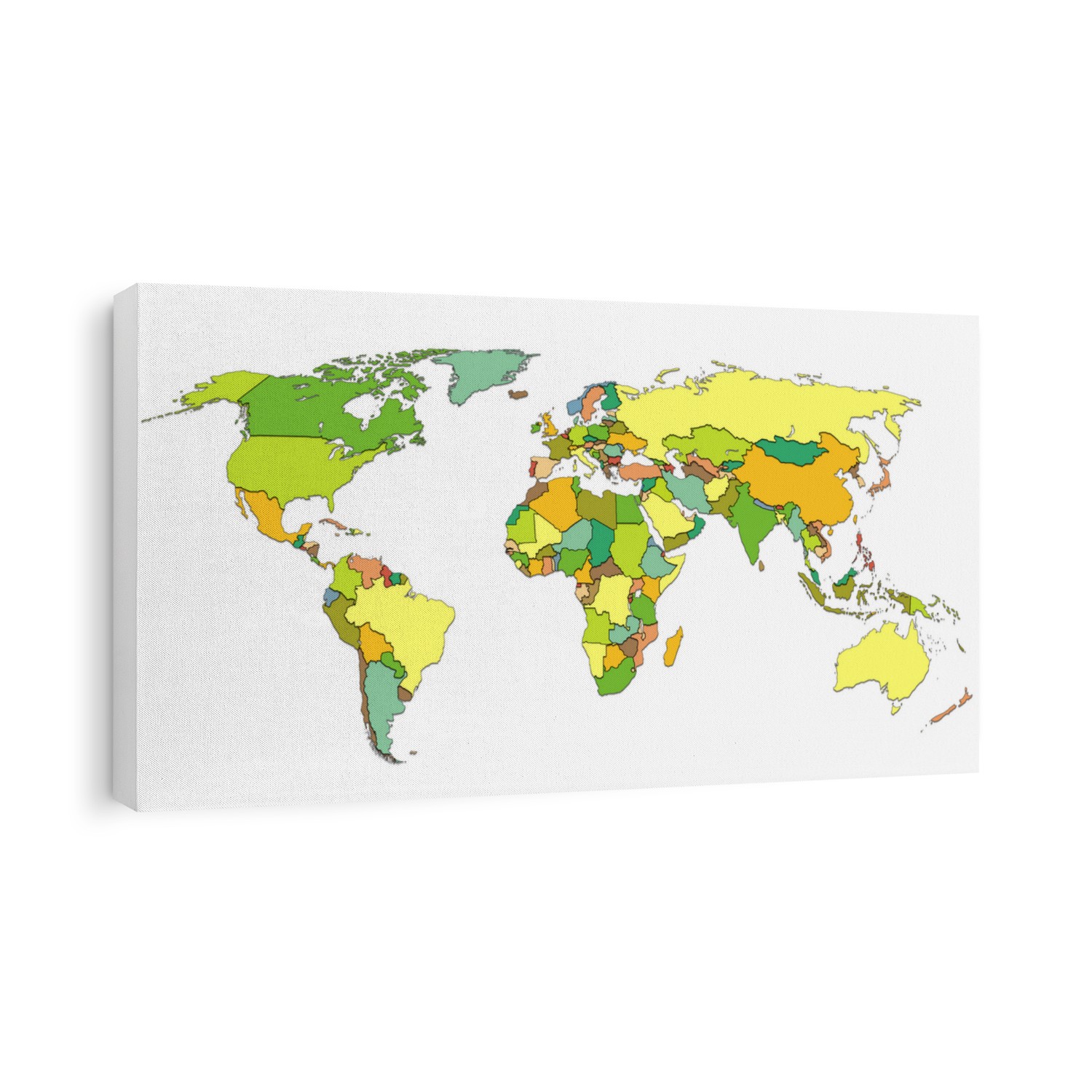 World map with all countries. white background